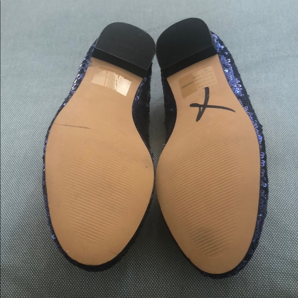Sequin navy blue flats - Picture 2 of 3